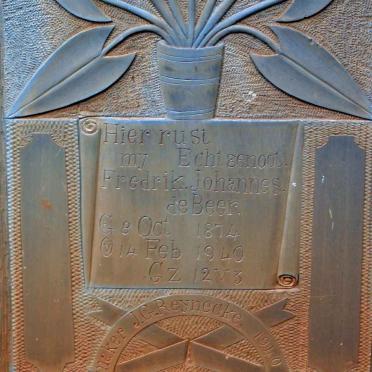 BEER Fredrik Johannes, de 1874-1940
