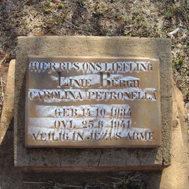 BERGH Carolina Petronella 1934-1941