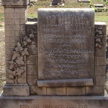 BASSON Nicolaas 186?-1944 &amp; Elsie Carolina nee GEYER 1870-1935