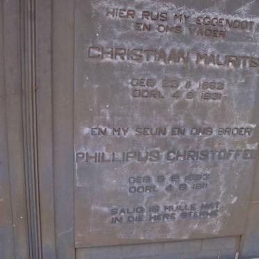 BOTHA Christiaan Maurits 1862-1931 :: BOTHA Phillippus Christoffel 1893-1911