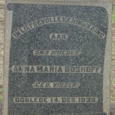 BOSHOFF Anna Maria nee VISSER -1935