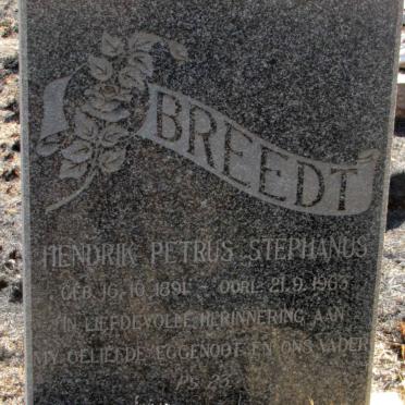 BREEDT Hendrik Petrus Stephanus 1891-1963 &amp; Anna Petronella 1896-1982