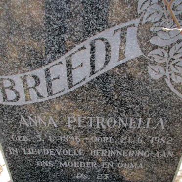 BREEDT Anna Petronella 1896-1982