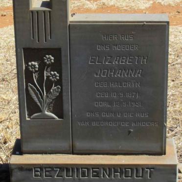 BEZUIDENHOUT Wynand J.C. 1867-1946 &amp; Elizabeth Johanna HALGRŸN 1871-1951 :: BEZUIDENHOUT Gertruida Magrietha ANNENDALE 1905-