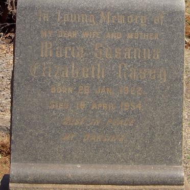 CASEY Maria Susanna Elizabeth 1922-1954