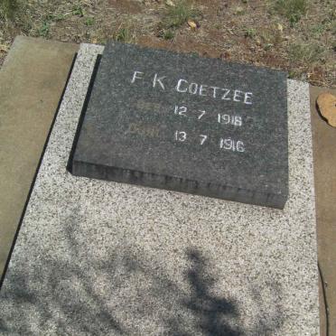 COETZEE F.K. 1916-1916