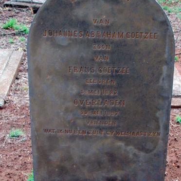 COETZEE Johannes Abraham 1882-1897