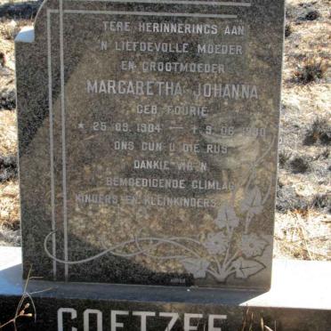 COETZEE Margaretha Johanna nee FOURIE 1904-1980