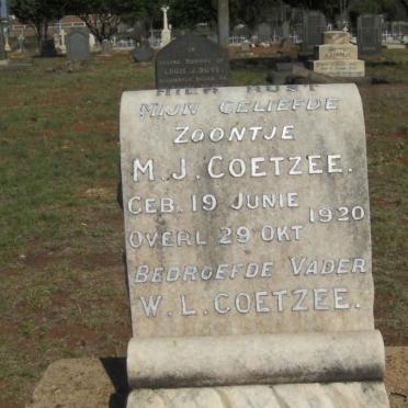 COETZEE M.J. 1920-1920