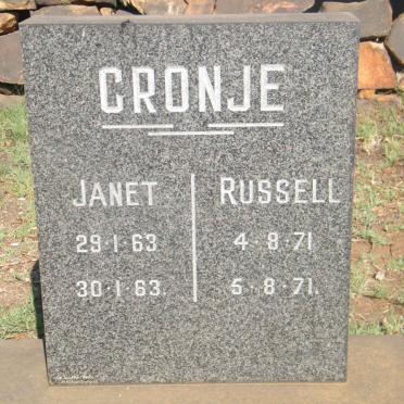 CRONJE Janet 1963-1963 :: CRONJE Russell 1971-1971