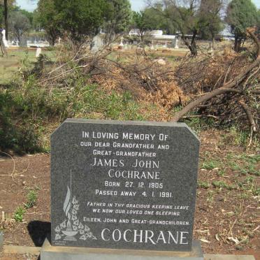 COCHRANE James John 1905-1991