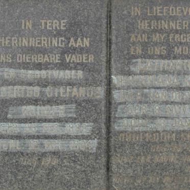 KRUGER Albertus Stefanus 188?-1964 &amp; Catharina Christiana VAN DER LINDE 1887-1944