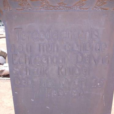 KRUGER David Schalk 1861-1911