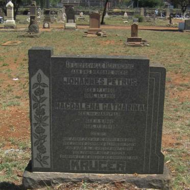 KRUGER Johannes Petrus 1860-1916 &amp; Magdalena Catharina VAN JAARSVELD 1856-19??