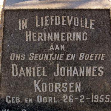 KOORSEN Daniel Johannes 1955-1955