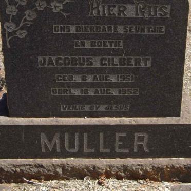 MULLER Jacobus Gilbert 1951-1952