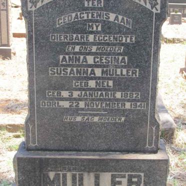MULLER Anna Gesina Susanna nee NEL 1882-1941