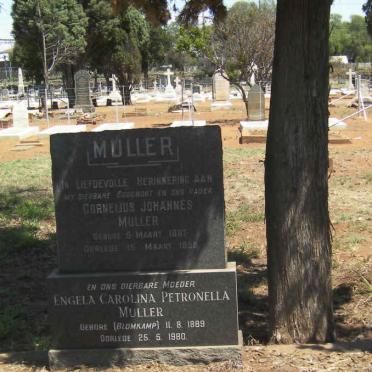 MULLER Cornelius Johannes 1887-1955 &amp; Engela Carolina Petronella BLOMKAMP 1889-1980