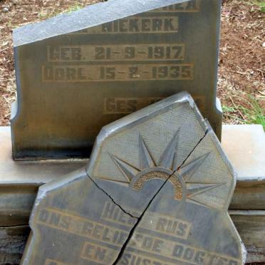 NIEKERK Alleta Dorthea, van 1917-1935