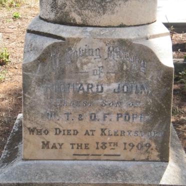 POPE Richard John -1909