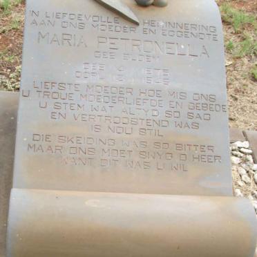 PIETERSE Maria Petronella nee BLOEM 1875-1945