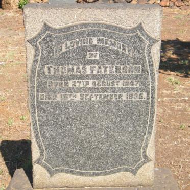 PATERSON Thomas 1847-1936