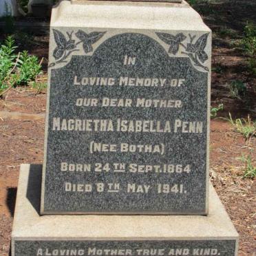 PENN Magrietha Isabella nee BOTHA 1864-1941