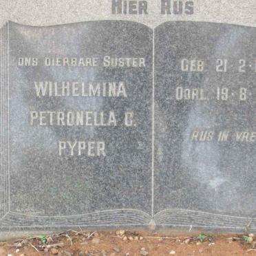 PYPER Wilhelmina Petronella C. 1870-1963