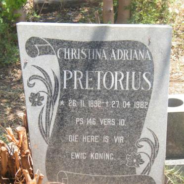 PRETORIUS Christina Adriana 1892-1982