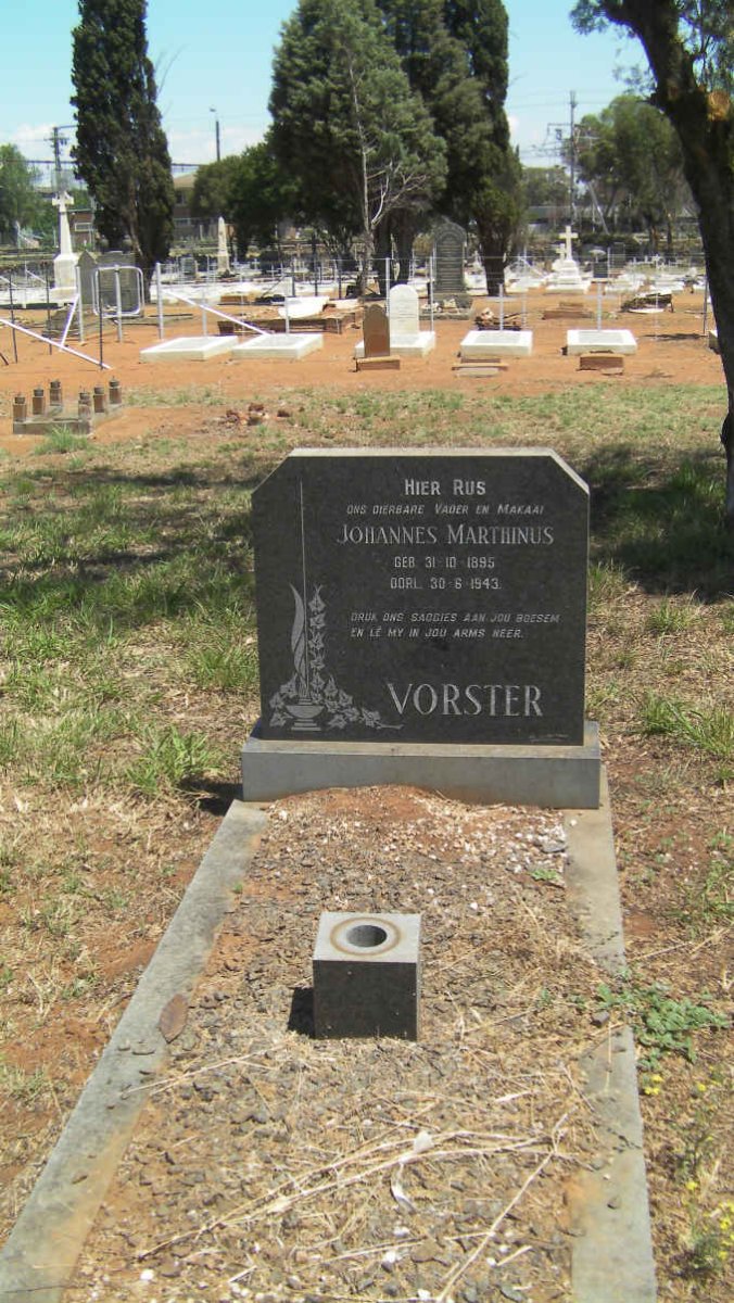 VORSTER Johannes Marthinus 1895-1943