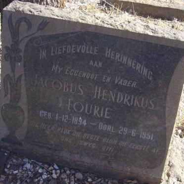 FOURIE Jacobus Hendrikus 1894-1951