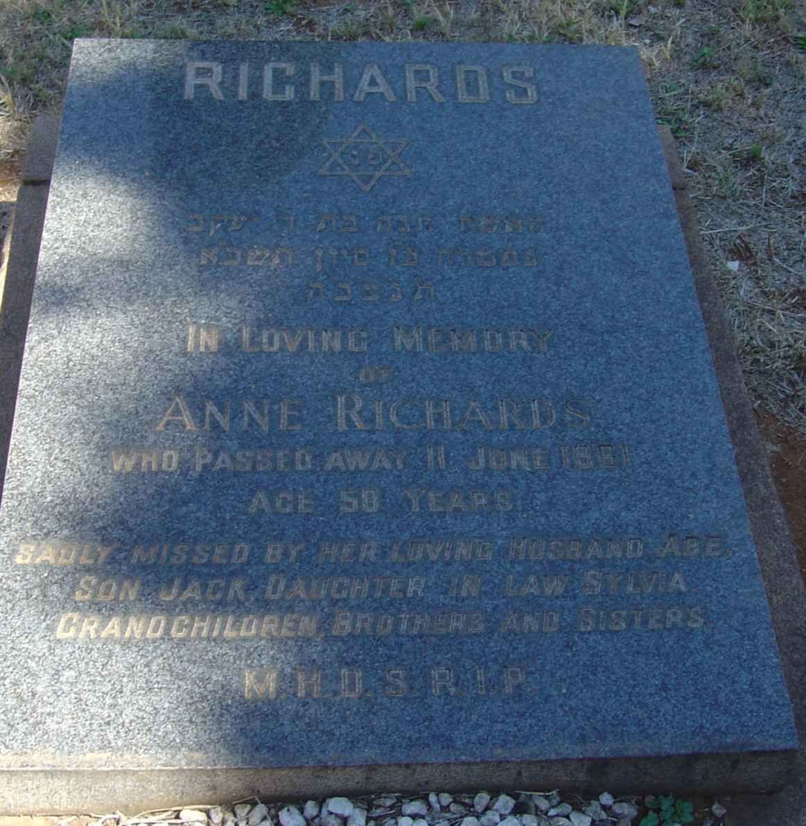 RICHARDS Anne -1961