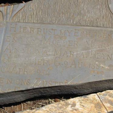 REYNEKE Maryna Andrina Maria nee CORDIER 1887-1934