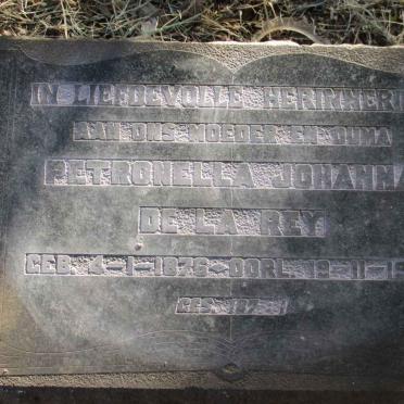 REY Petronella Johanna, de la 1876-1958