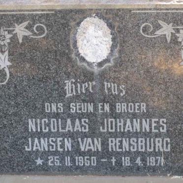 RENSBURG Nicolaas Johannes, Jansen van 1950-1971