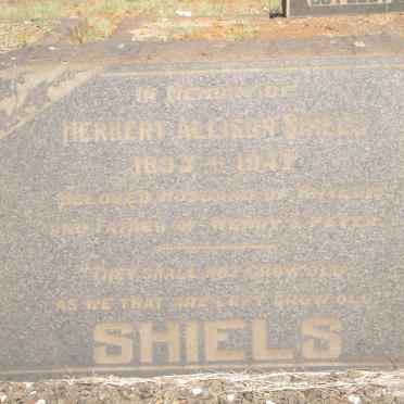 SHIELS Herbert Allison 1893-1947 &amp; Phyllis Irene COWING 1893-1965