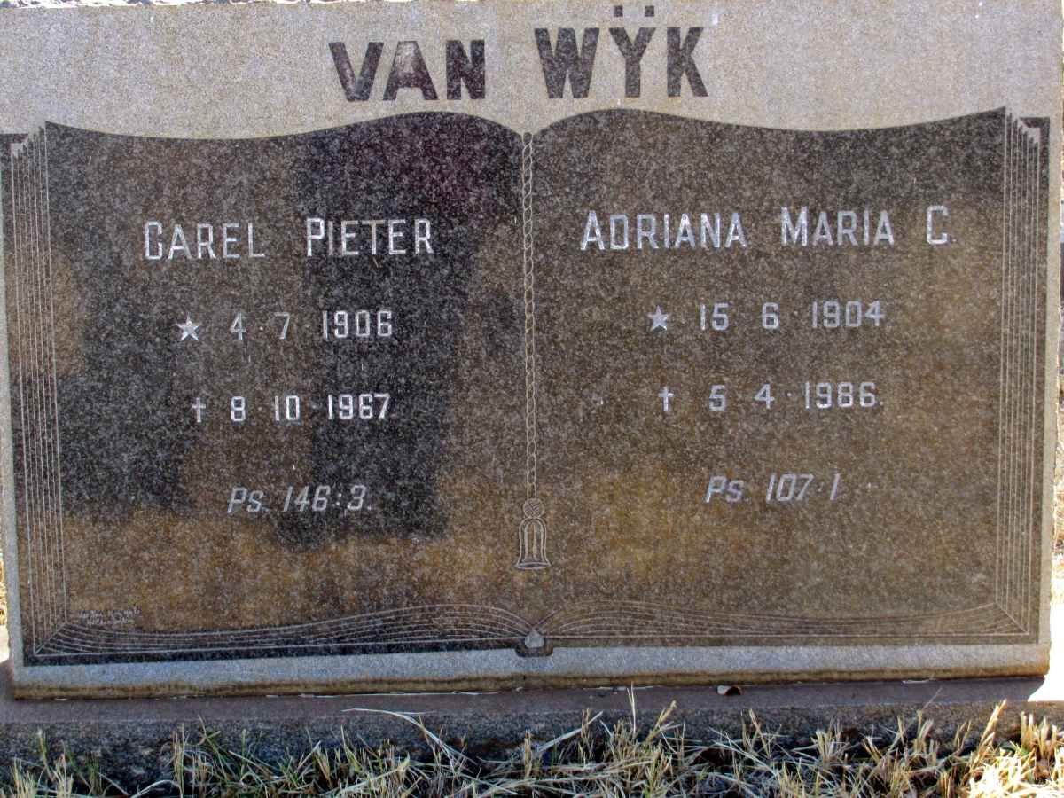 WYK Carel Pieter, van 1906-1967 &amp; Adriana Maria C. 1904-1986