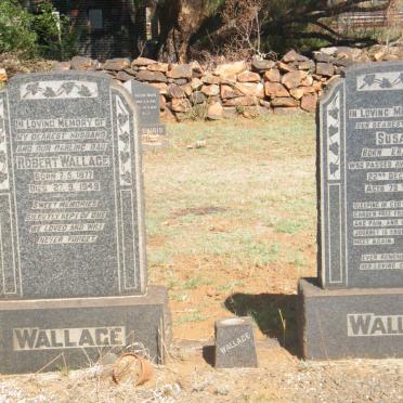 WALLACE Robert 1877-1949 &amp; Susan ERASMUS -1962