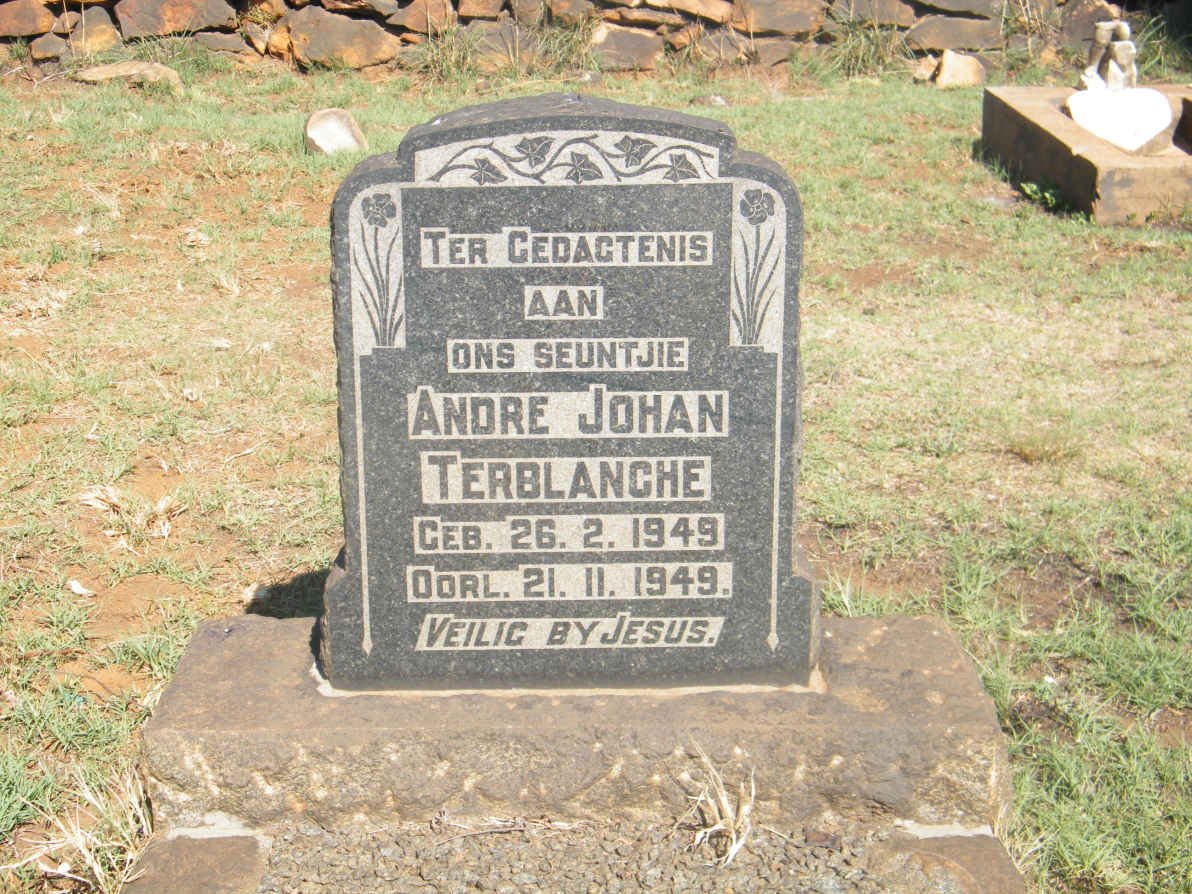 TERBLANCHE Andre Johan 1949-1949