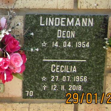 LINDEMANN Deon 1954- &amp; Cecilia 1956-2018