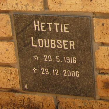 LOUBSER Hettie 1916-2006