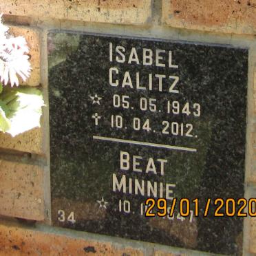 CALITZ Isabel 1943-2012 :: BEAT Minnie 1947-