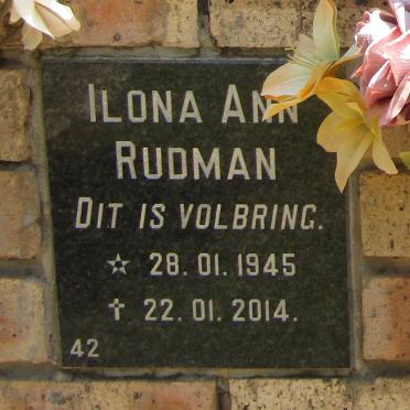 RUDMAN Ilona Ann 1945-2014