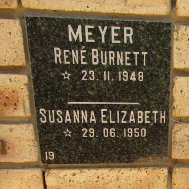 MEYER Rene Burnett 1948- &amp; Susanna Elizabeth 1950-