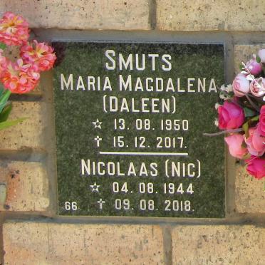 SMUTS Nicolaas 1944-2018 &amp; Maria Magdalena 1950-2017