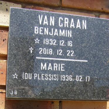 GRAAN Benjamin, van 1932-2018 &amp; Marie du PLESSIS 1936-