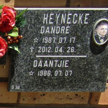HEYNECKE Dandré 1987-2012 &amp; Daantjie 1986-