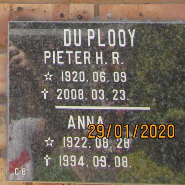 PLOOY Pieter H.R., du 1920-2008 &amp; Anna 1922-1994
