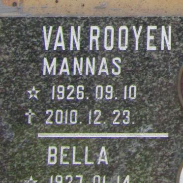 ROOYEN Mannas, van 1926-2010 &amp; Bella 19?7-