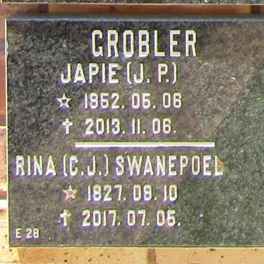 SWANEPOEL C.J. 1927-2017 :: GROBLER J.P. 1952-2013